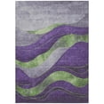 thumbnail image 3 of HomeRoots 624834 5 x 8 ft. Purple & Green Abstract Washable Transitional Indoor & Outdoor Rectangle Area Rug, 3 of 9