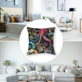 thumbnail image 5 of Wuche VARON Square Pillow Cover Cartoon Fun Colored Octopus tentacle Pattern Pillow Cover Decorative Home, Bedroom, Sofa Pillow Cover, Various Sizes, Set of 2 White, 5 of 7