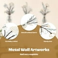 thumbnail image 3 of 3PCS Iron Metal Flower Wall Art Lightweight Smooth Surface Flower Silhouette Wall Decor for Living Room Bathroom Bedroom Dining Room, 3 of 10