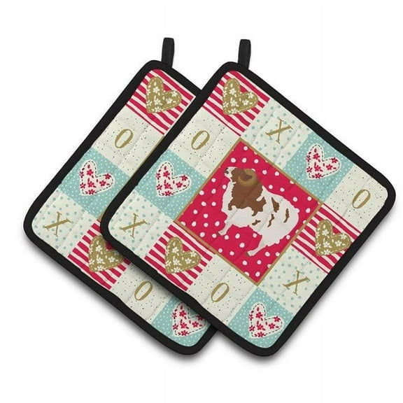 Carolines Treasures CK5402PTHD Jacob Sheep Love Pair of Pot Holders, 7.5HX7.5W, multicolor