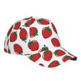 thumbnail image 3 of Daiia Hand Drawn Strawberry print Baseball Cap Men Women Golf Dad Hat Adjustable Original Classic Low Profile Hat Unconstructed Plain Cap, 3 of 9
