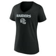 thumbnail image 2 of Women's Brock Bowers Black Las Vegas Raiders Name & Number Team Wordmark V-Neck T-Shirt, 2 of 3
