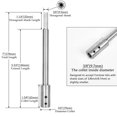 thumbnail image 3 of shiyou-Forstner Drill Bit Extension 10 Inch Long for 3/8'' Round Shank Hole Saw Drill Chuck Extension Adding 8-3/4'' Drilling Depth to Forstner Bit Suitable for Process Wooden Furniture Timber, 3 of 4
