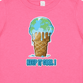 thumbnail image 4 of Inktastic Keep It Cool Melting Earth Ice Cream Cone Boys or Girls Baby T-Shirt, 4 of 5