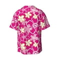 thumbnail image 2 of Xecao offers the Vintage Flowers for Men's Casual Short-sleeved Shirt, a button-up collared shirt with a pocket, perfect for beach vacations and yacht travel in the 4X-Large size., 2 of 7