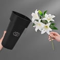thumbnail image 4 of Cubo de flores para arreglos florales secos, contenedor para decoración de centros de mesa Negro con texto, 4 of 9