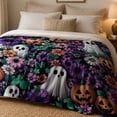 thumbnail image 4 of Zeyigg Halloween Throw Blanket Soft Cozy for Couch Bed Spooky Decorative Plaid Gift Party Home Decor D, 4 of 4
