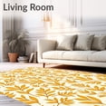 thumbnail image 2 of ODIKA 4'x6' Machine Washable Non-Slip Area Rug, Botanical Scrollwork with Intertwined Vines and Stylized Leaf Forms High Traffic Rug, Ivory, 531108, 2 of 7
