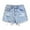 Blue, variant on Kiijoy Girls Summer Ripped Denim Shorts Fashion Lightweight Shorts Jeans, Sizes 12-13