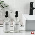 thumbnail image 5 of GM GMISUN Glass Soap Dispenser, Clear Hand and Dish Soap Dispenser Set with Labels - 2 Pack, 5 of 7