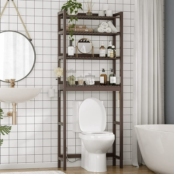 VIAGDO Over The Toilet Storage Shelf, 4Tier Bathroom Space Saver