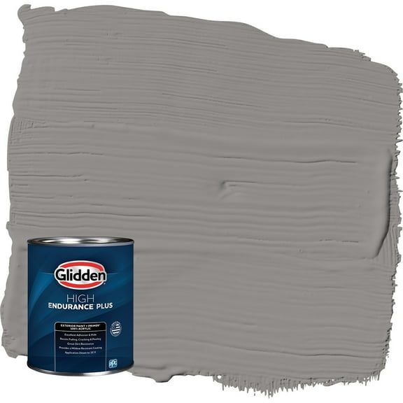 Glidden HEP Antique Silver / Grey Semi-Gloss Exterior Paint with Primer, 1 Quart