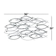 thumbnail image 4 of DecMode Coastal Metal School of Fish Wall Décor with Dark Gray and Silver Metal Finish, Set of 36"W x 19"H, 4 of 9