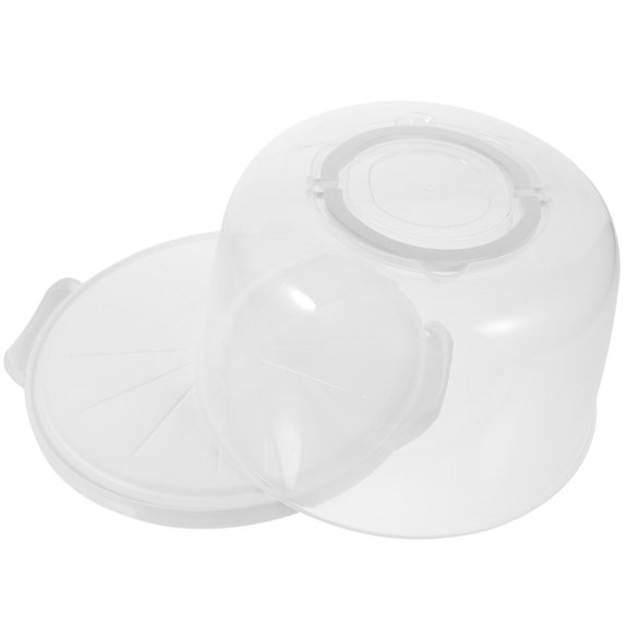 UPOUART White Reusable Cake Carrier with Dome Lid, Portable PP Cake Storage Container for Easy Transport, 1 Piece
