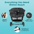 thumbnail image 4 of Foundations Gaggle Compass 4-Seat Quad Stroller, Reclining Seats with UV Canopy, Lime, 4 of 8