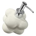 thumbnail image 2 of Cloud Press Pump Bottle Ceramic Reusable Decoration Refillable Cloud Shape Dispenser Bottle for Bathroom Milky White, 2 of 5