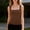 Coffee, variant on Womens Sleeveless Square Neck Tank Top Slim Fitted Summer Basic Solid Color Cami T Shirts White