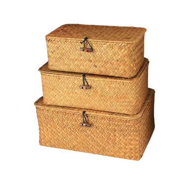 3pcs Bohemian Fashion Handmade Weaving Storage Basket