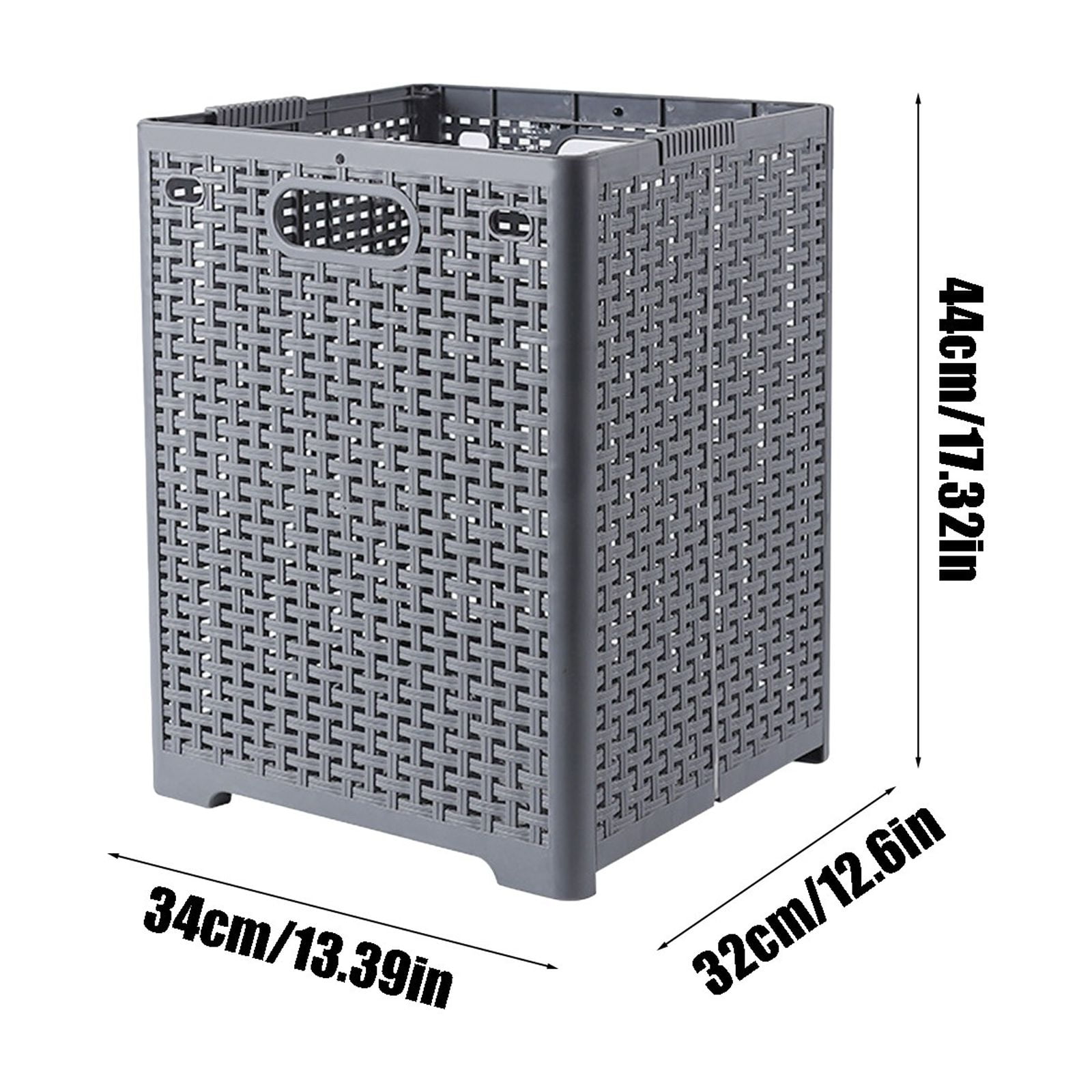 XGFHYJEH Plastic Laundry Basket with Handles, Large Dirty Clothes Hamper for Baby Kids Nursery, Portable Laundry Bag, Big Washing Bin, Decorative Storage Container for Dorm, Bedroom, Bathroom