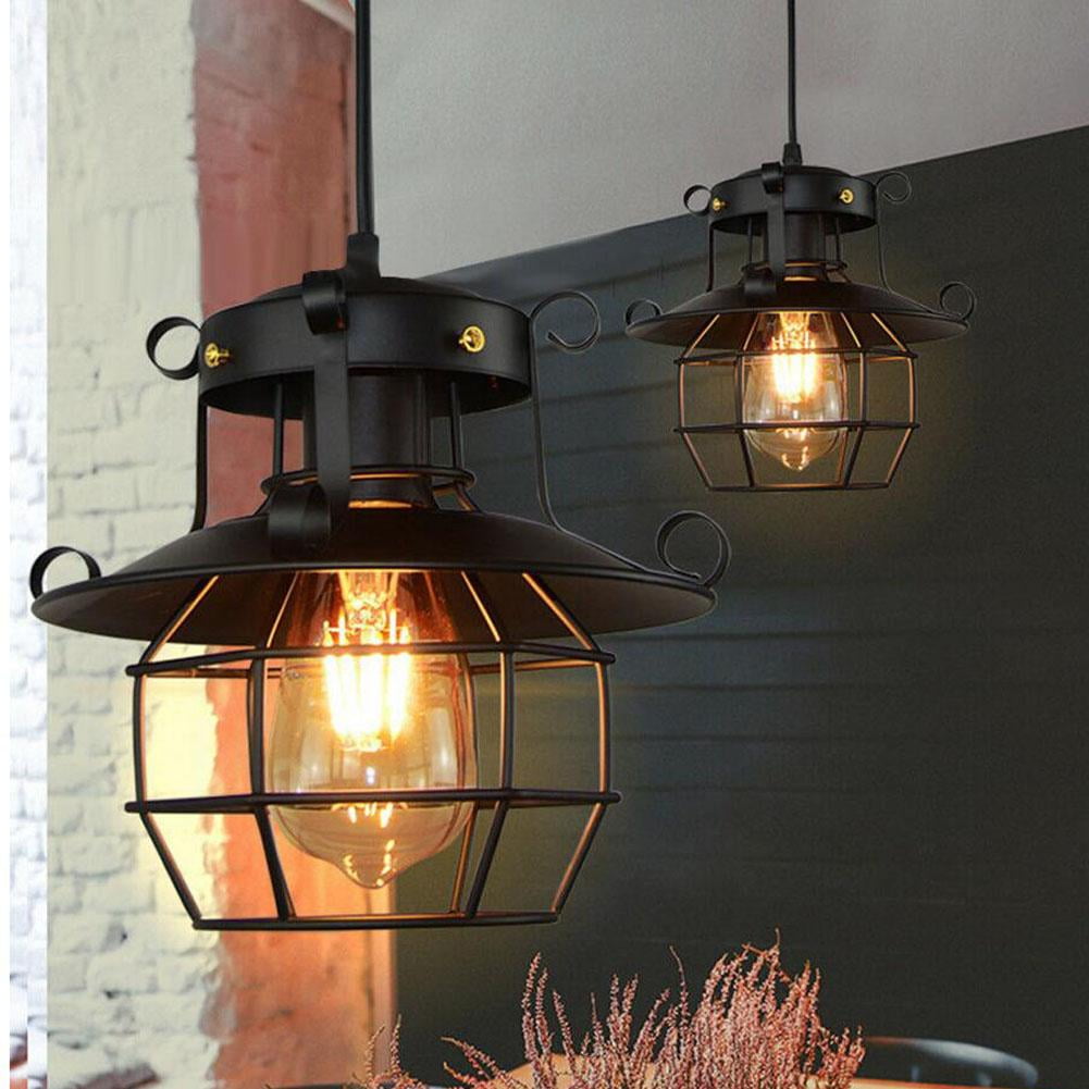 Details about   Vintage Retro Look Iron Ceiling Light Lamp Shade 