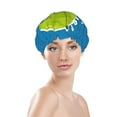 thumbnail image 3 of Easygdp Goose Holding an Umbrella Shower Caps for Women, Double Waterproof Layers Shower Cap, Quick Drying Bath Hair Cap Reusable, 3 of 9