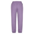 thumbnail image 5 of Htigea Girls Sweatpants Kids Drawstring Joggers Athletic Pants with Pockets for Teen Girls under 10 dollars Purple,3 Years, 5 of 6