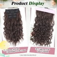 thumbnail image 4 of Clip in Hair Extensions, 4 count 20 inch Curly Hair Extensions Short Soft  Hairpiece Lace Weft Curly Wave Clip Ins Extensions Invisible for Women,Dark  Brown, 4 of 6