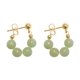 thumbnail image 1 of 3 piezas de pendientes naturales de jade verde de la suerte, delicados colgantes de jade real, joyería hecha a mano, pendientes, 1 of 3