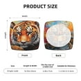 thumbnail image 6 of Lsque Colorful Plant Tiger Printed Square Couch Cushion Covers, Floral Sofa Cushion Covers Replacement, Stretch Couch Covers for Couch-16.9in, 6 of 9