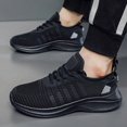 thumbnail image 6 of Men's Low-Top Lace-Up Mesh Walking Shoes Striped Vamp Detail Streamlined Textured Sole Casual Daily Sneakers, 6 of 6
