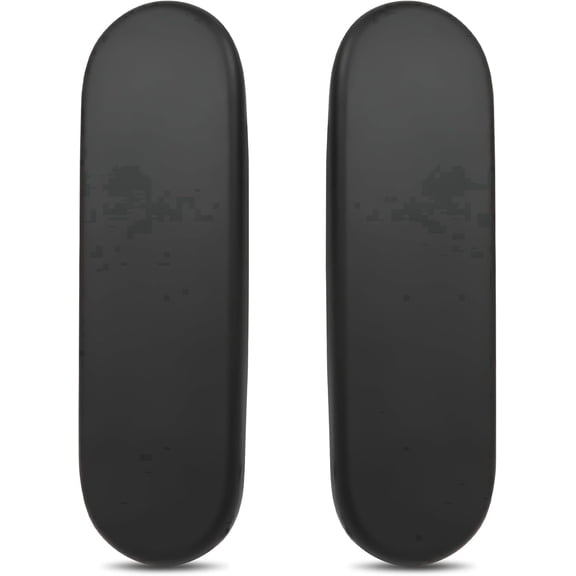 Replacement Armrest Pads for Office Chair, Black Vinyl Protective Caps for Fixed & Adjustable Armrests (1 Pair)