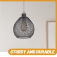thumbnail image 3 of Moluckfu Pantalla Decorativa De Metal Negro Para Suspendida Con En Malla Resistente, 3 of 6