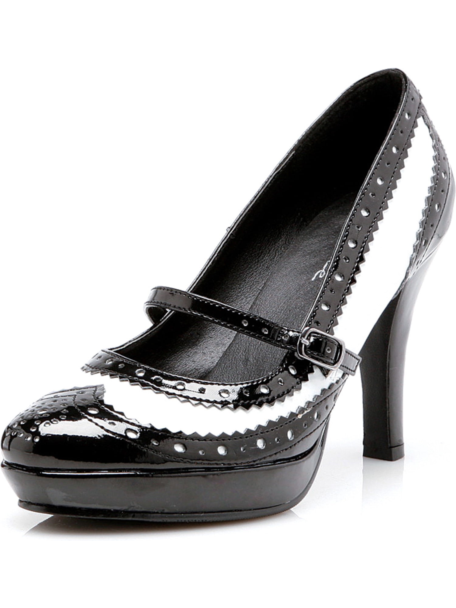 black and white mary janes