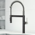 thumbnail image 4 of VIGO Edison Pro 20 in. Single Handle Pull Down Sprayer Kitchen Faucet in Stainless Steel and Matte Black-VG02052STMB, 4 of 15