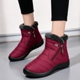 thumbnail image 4 of Willtoo Womens Winter Snow Boots Mid-Calf Waterproof Warm Lined Ankle Booties Side Zipper Non Slip Comfort Short Boots, 4 of 4