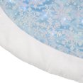 thumbnail image 3 of Northlight 48" LED Blue Iridescent Glittered Snowflakes Christmas Tree Skirt, 3 of 3