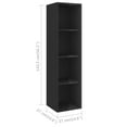 thumbnail image 5 of vidaXL 2 Piece TV Cabinet Set High Gloss Black Engineered Wood, 5 of 5