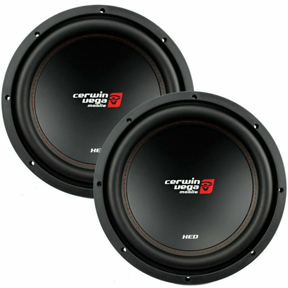 2 Cerwin Vega XED12V2 1000W 12" SVC 2-OHM Car Audio Subwoofer Woofer