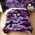 thumbnail image 2 of Manfei Rustic Camouflage Twin Quilt Set, Countryside Camo Twin Coverlet Set, Orchid Plum, 2pcs, 1 Bedspread and 1 Pillowcase, 2 of 7