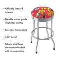 thumbnail image 3 of Trademark Gameroom Coca-Cola Pop Art Chrome Ribbed Barstool, 3 of 5
