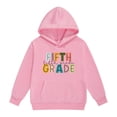 thumbnail image 3 of UACY Kids Fifth Grade Pullover Hoodie Colorful Letter Graphic Boys Girls Long Sleeve Hooded Sweatshirt (Pink, 13-14 Years), 3 of 5