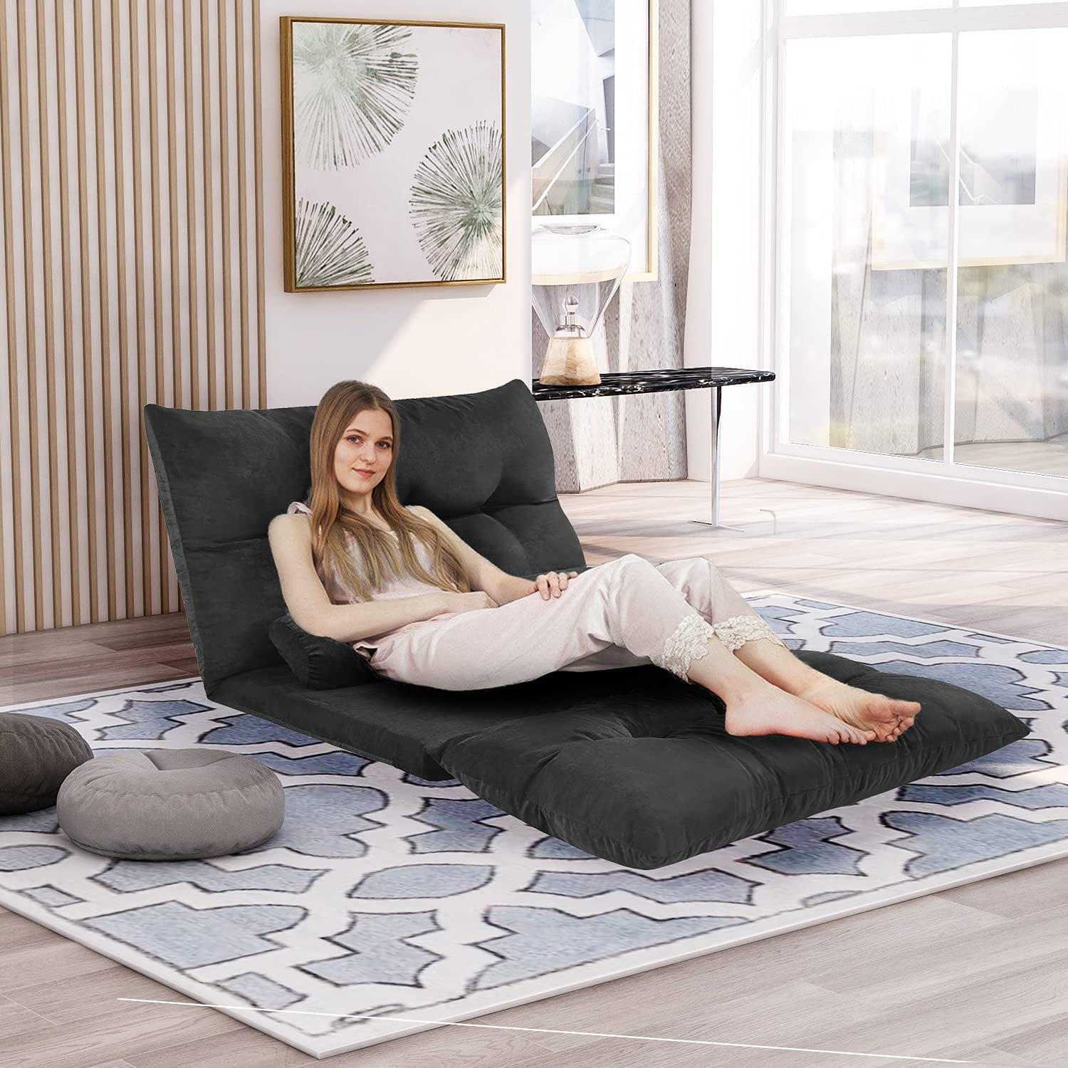 Folding lazy sofa floor chair deals