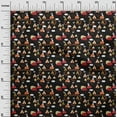 thumbnail image 3 of oneOone Tissu Flex Coton Noir pour Enfants Matériel de Robe de Camp Tissu Imprimé au Mètre 40 Pouces de Large, 3 of 4