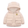 thumbnail image 3 of Esaierr Baby Boys Girls Winter Warm Jacket Kids Ears Hooded Puffer Cotton Coats Toddler Fleece Lined Cotton Outerwear Tops for 1-8 Years Old, 3 of 6