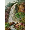 thumbnail image 2 of Haeckel, Ernst 13x18 Gold Ornate Wood Framed with Double Matting Museum Art Print Titled - Wasserfall von TjiburMaps Am Vulkan Pangerango in Java, 2 of 4