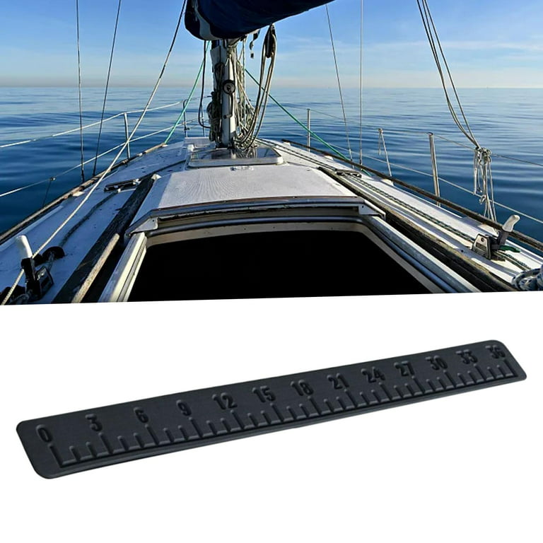Fish Ruler for Boat Measurement Sticker Tool with Adhesive Backing Eva 6mm Thickness Accurate Fish Measuring Ruler for Fishing Boat Accessories Dark