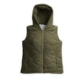thumbnail image 6 of Busydd Womens Puffer Vest Comfortable Zip Up Hooded Puffy Vest Casual Solid Color Sleeveless Winter Vests with Pockets, 6 of 8