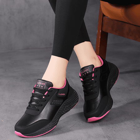 

HYYANGUWENTI Chunky Waterproof Sneakers for Running and Sports Activities Comfortable Lace Up Outdoor Trainers for Casual Walking