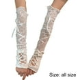 thumbnail image 6 of Women Lolita Jk Lace Fingerless Gloves Gothic DIY Strapping Sleeve Clothing Accessories Elastic Mesh Punk Gloves, 6 of 7