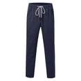 thumbnail image 3 of Gyexs Mens Dress Pants Regular Fit Elastic Waist Flat Front Dress Slacks Spring Summer Bussiness Casual Trousers Men's Fashion Navy, Szie S, 3 of 5